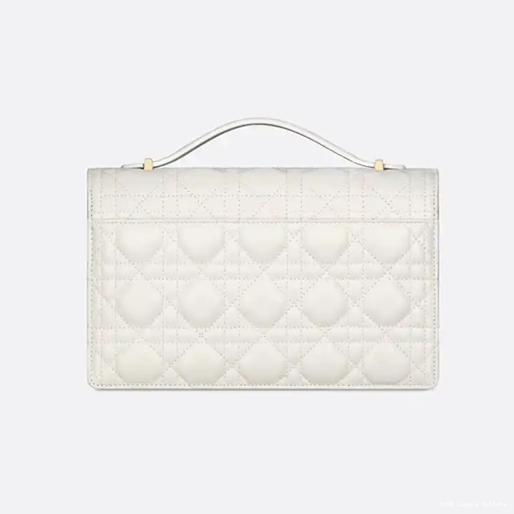 Cheap Bag Miss Small Lambskin Cannage White Top Dior Handle 0509 Luxury